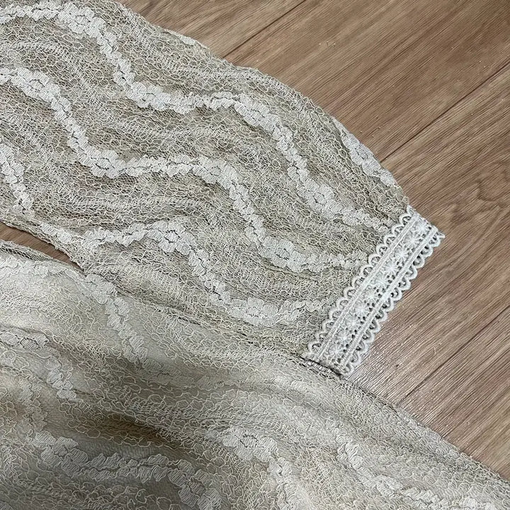 [BUNJANG] Beige Lace Dress / 베이지 레이스 원피스