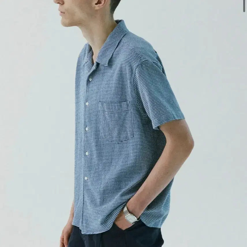 [SOLD OUT] 토마스모어 블루 체크 셔츠 L