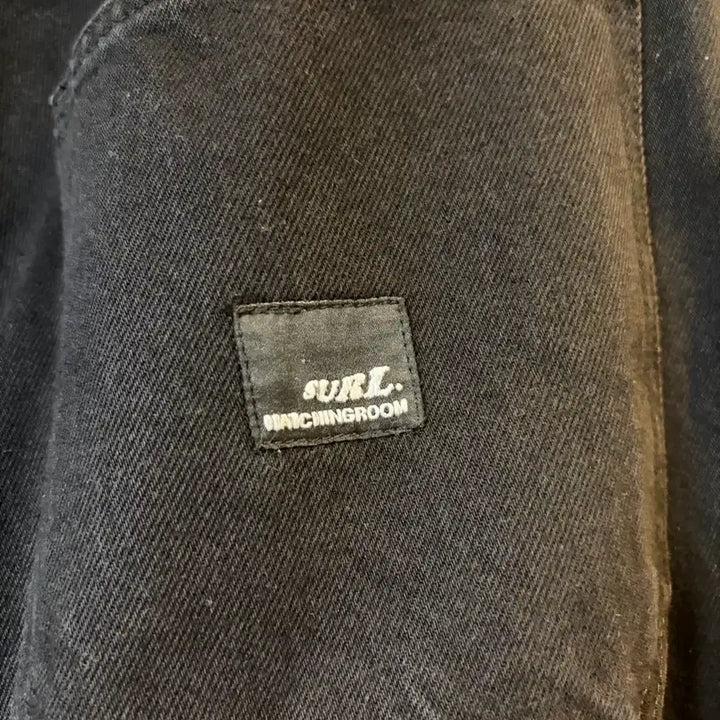 [BUNJANG] Haechiroom x Surl Wide Curve Jeans Washed Wrinkle Black / 해칭룸 x Surl 와이드 커브진 워시드 크링클 블랙