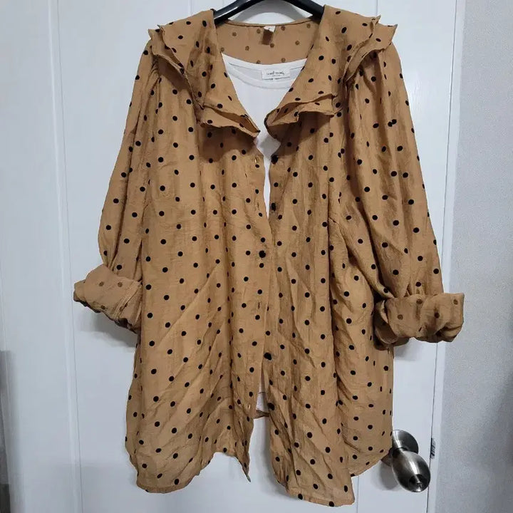 [BUNJANG] Big Size Sheer Big Collar Blouse / 99~100 빅사이즈 시스루 빅카라 블라우스
