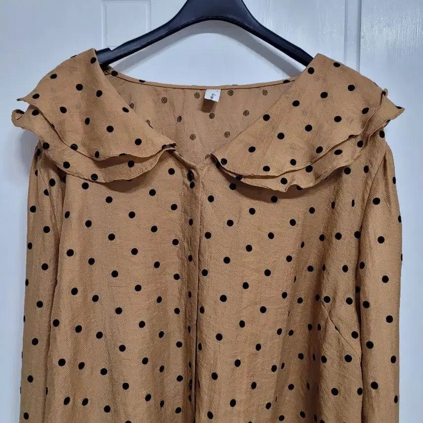 [BUNJANG] Big Size Sheer Big Collar Blouse / 99~100 빅사이즈 시스루 빅카라 블라우스