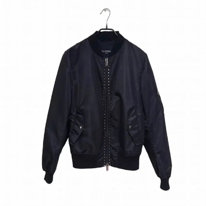 [BUNJANG] Valentino Black Studded Bomber Jacket / 발렌티노 블랙 스터드 봄버 자켓 항공점퍼