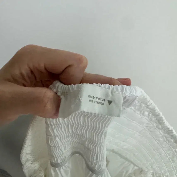[BUNJANG] Zara White Shirred Skirt / 자라 화이트 셔링 스커트