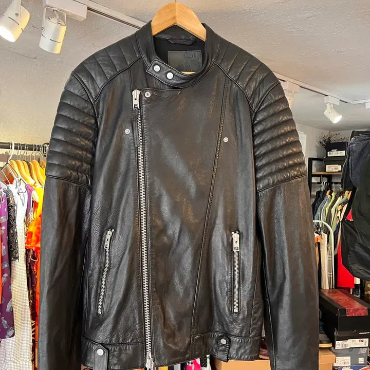 [BUNJANG] AllSaints Jasper Leather Biker Jacket / 올세인츠 제스퍼 레더 바이커 자켓