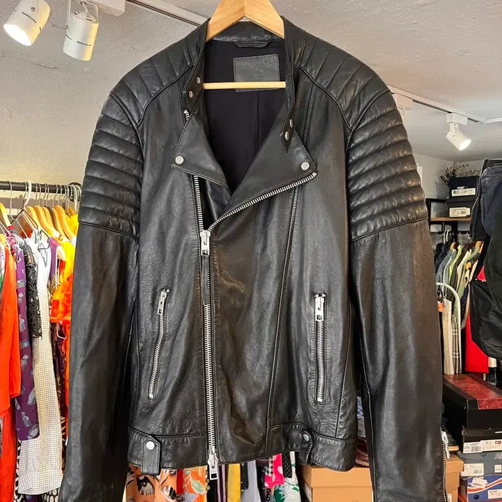 [BUNJANG] AllSaints Jasper Leather Biker Jacket / 올세인츠 제스퍼 레더 바이커 자켓