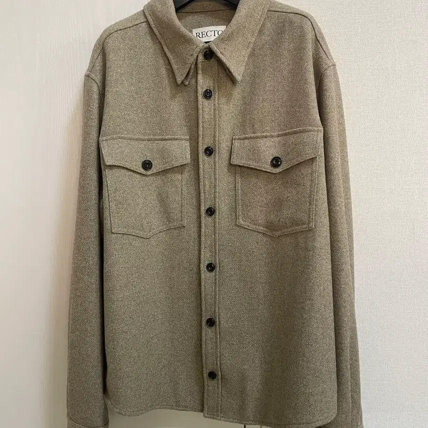 [SOLD OUT] 새제품) 렉토 포켓 오피스 셔츠 자켓 라이트카키 카키베이지 M