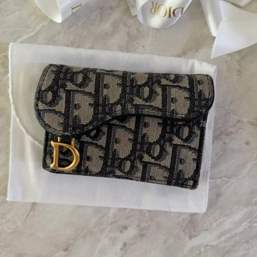 [BUNJANG] Dior Oblique Saddle Card Wallet / 디올 오블리크 카드지갑 새들 반지갑 풀 구성품