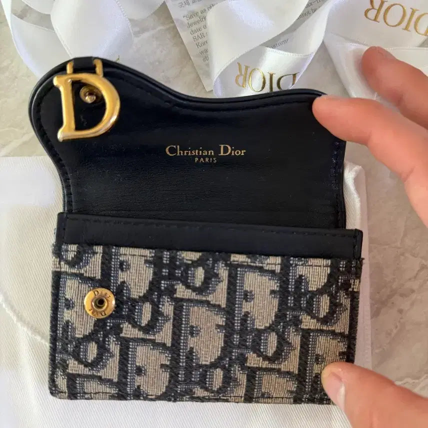 [BUNJANG] Dior Oblique Saddle Card Wallet / 디올 오블리크 카드지갑 새들 반지갑 풀 구성품