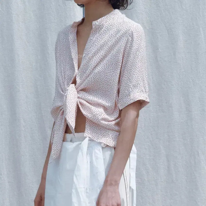 [BUNJANG] VIA PLAN SMALL DOT BLOUSE M SIZE / 비아플레인 스몰 도트 블라우스 새상품 M사이즈 최화정 블라우스