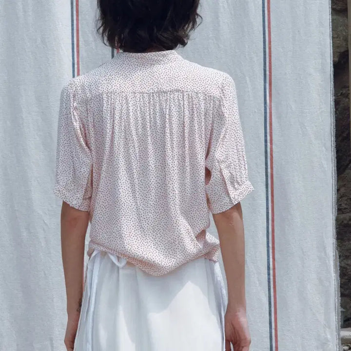 [BUNJANG] VIA PLAN SMALL DOT BLOUSE M SIZE / 비아플레인 스몰 도트 블라우스 새상품 M사이즈 최화정 블라우스