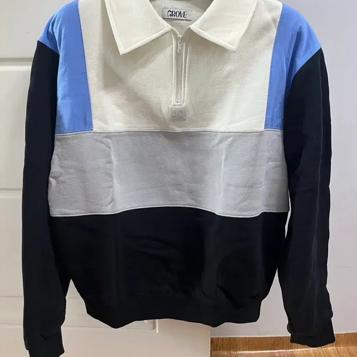 [BUNJANG] Grove 22SS Harper Half Zip Sweatshirt Blue / 그로브 22SS HARPER MTM 하프 집업 맨투맨 블루