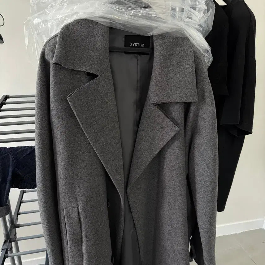 [BUNJANG] System Homme Gray Oversized Coat / 시스템옴므 그레이 오버핏 코트 (실 사이즈 105-110)