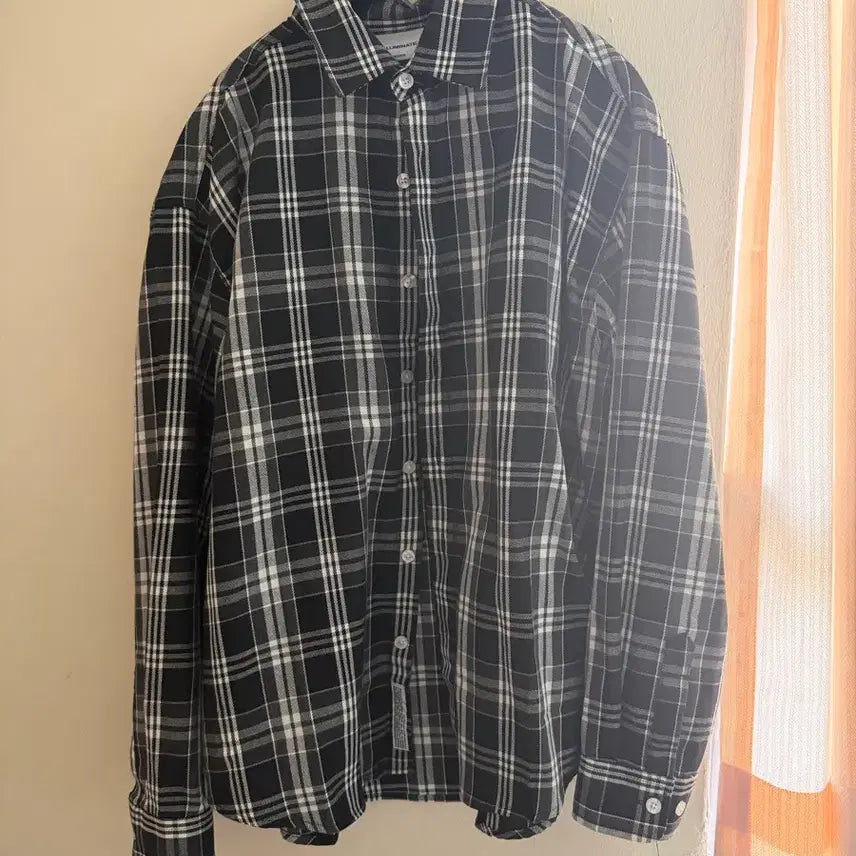 [BUNJANG] Black Checkered Shirt / 블랙 체크 남방 셔츠