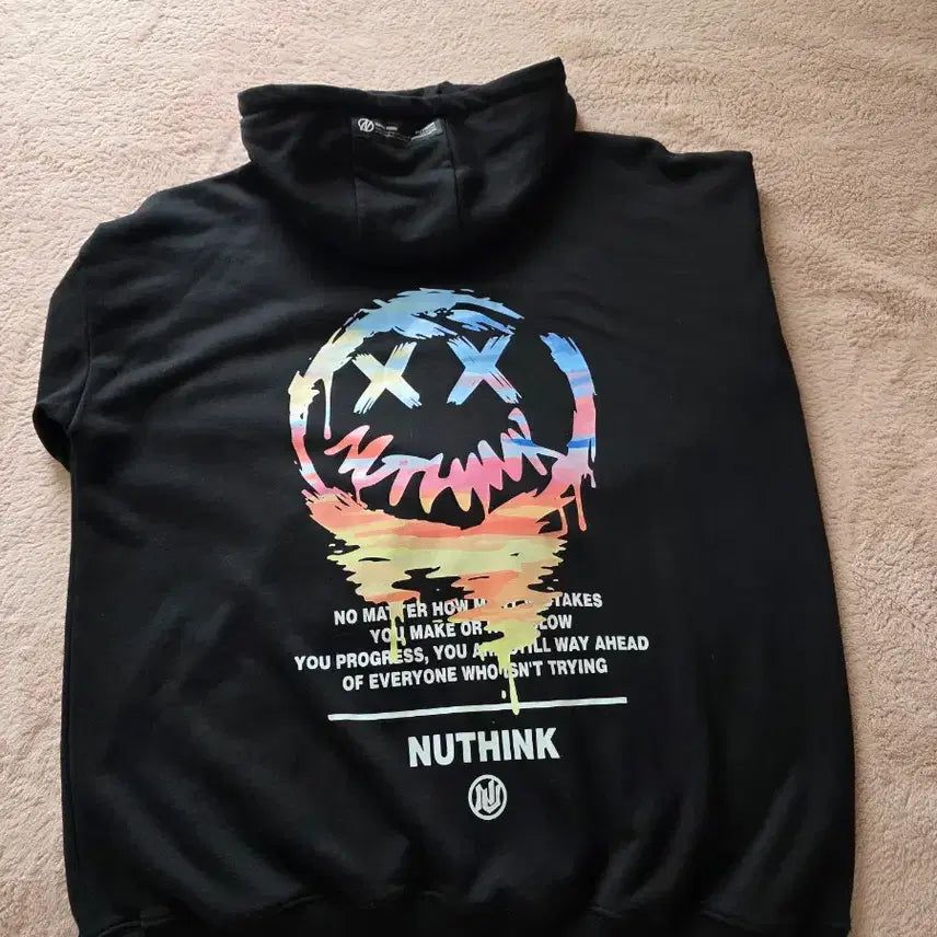 [BUNJANG] Nuthink Black XL Hoodie / Nuthink 누띵크 검정색 XL 후드티