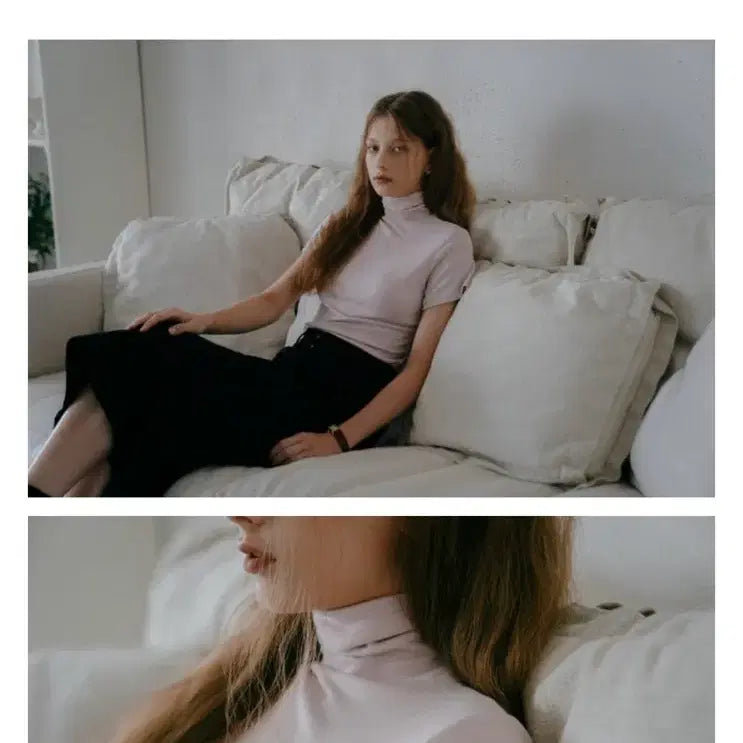 [BUNJANG] AREN Half Polar T-Shirt Charcoal / 어랜 half polar 티셔츠 차콜색상 (환연 현지 착용)