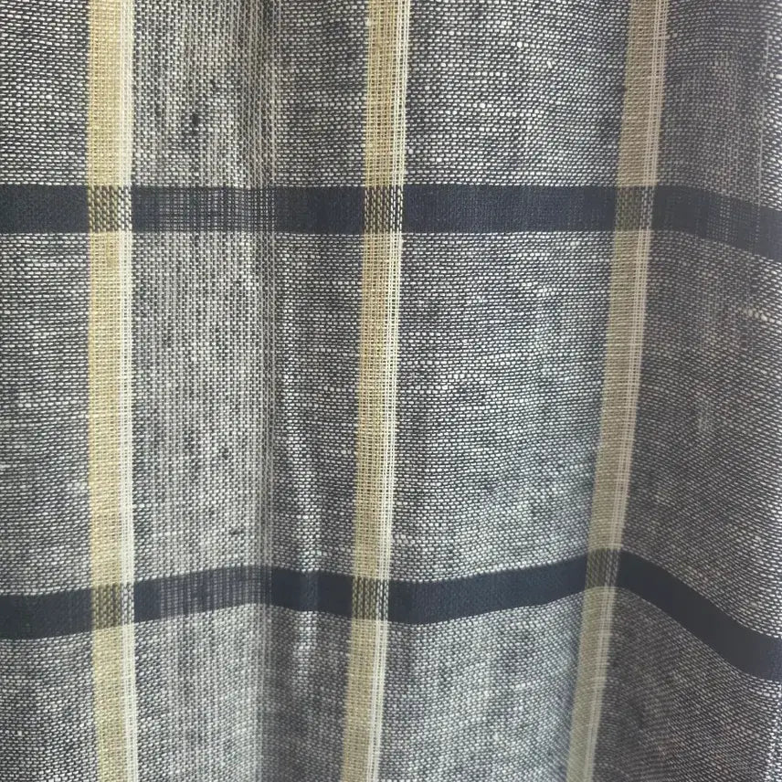 [BUNJANG] Check Pattern Linen Long Vest / 고급 체크 패턴 린넨  롱 베스트