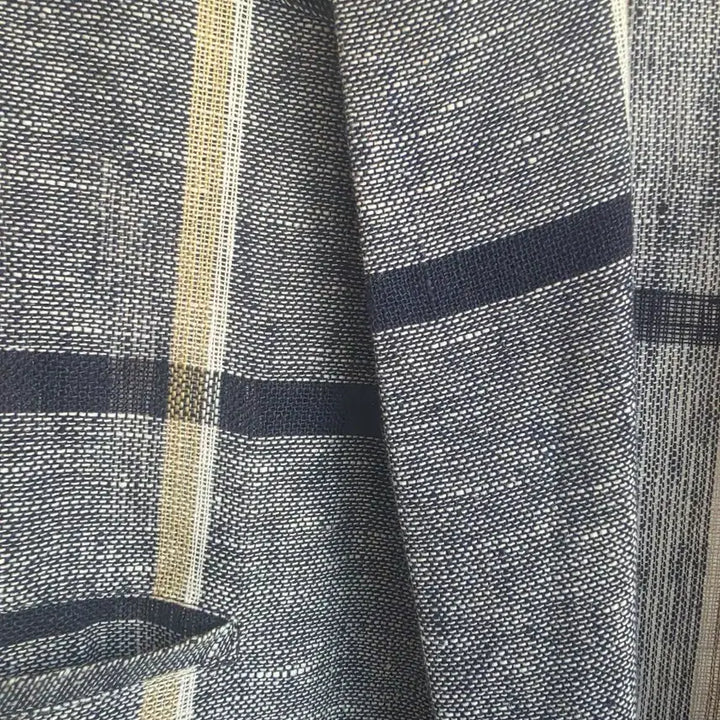 [BUNJANG] Check Pattern Linen Long Vest / 고급 체크 패턴 린넨  롱 베스트