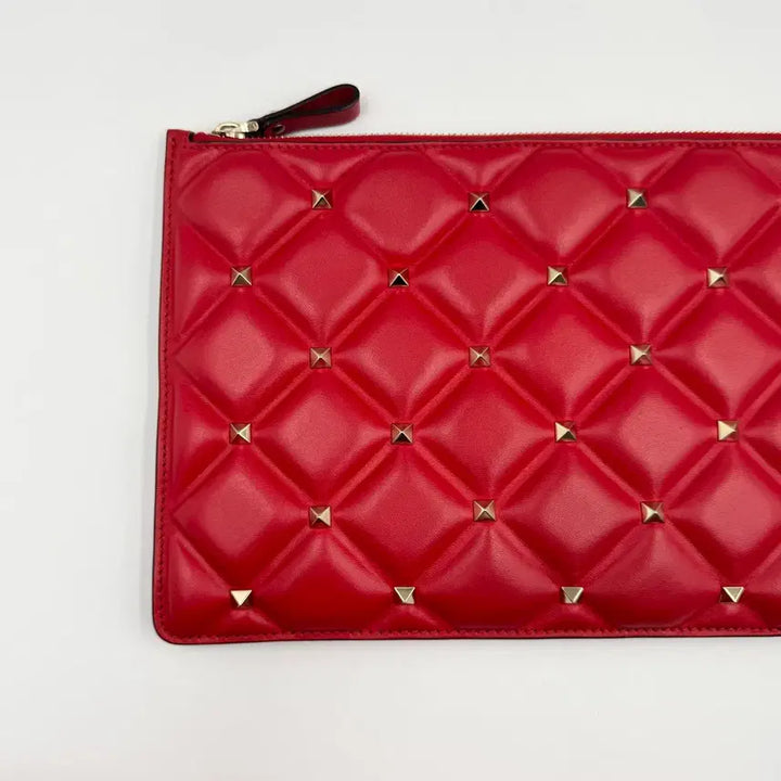 [BUNJANG] Valentino Candy Stud Clutch - Red / 발렌티노 캔디 스터드 클러치 레드