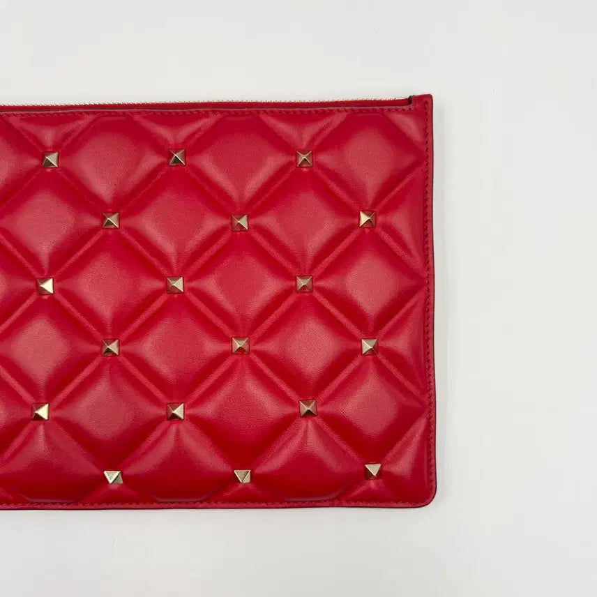 [BUNJANG] Valentino Candy Stud Clutch - Red / 발렌티노 캔디 스터드 클러치 레드