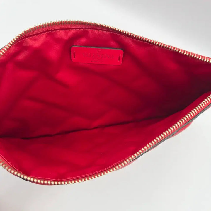 [BUNJANG] Valentino Candy Stud Clutch - Red / 발렌티노 캔디 스터드 클러치 레드