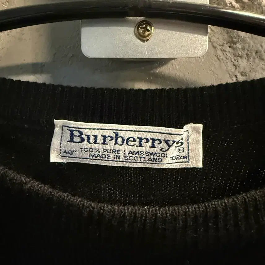 [BUNJANG] Burberry Lambswool Crew Neck Knit Sweater / 40 버버리 BURBERRY 램스울 크루넥 니트 블랙