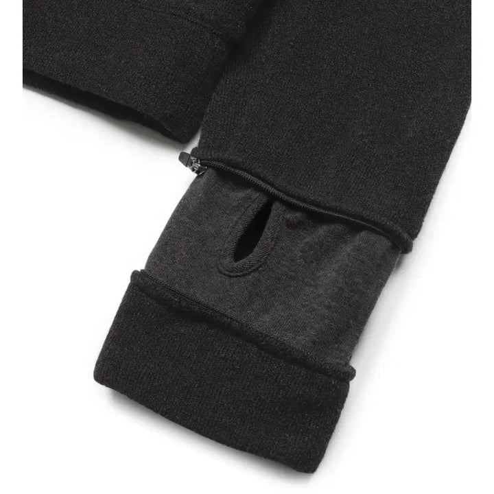 [BUNJANG] Sansan Gear Kapas Knit Zip-up Black / 산산기어 카파스 니트집업 블랙 4