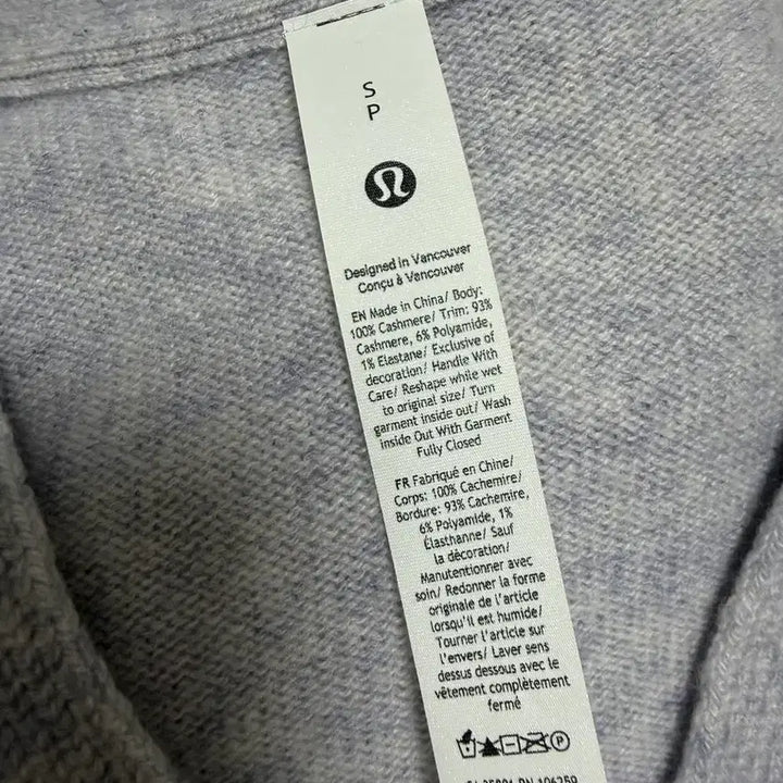 [BUNJANG] Lululemon Cashmere 100% Cardigan S Size / 룰루레몬 캐시미어 100% 가디건 S 사이즈