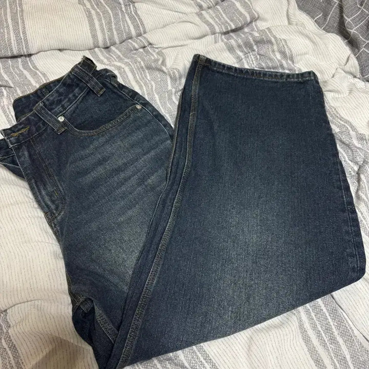 [BUNJANG] NOUN Wide Denim Pants Blue / (0) 노운 와이드 데님 팬츠 블루