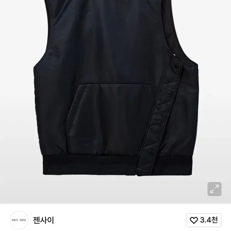 [BUNJANG] Jensai Asymmetrical Vest / 젠사이 언발란스 베스트