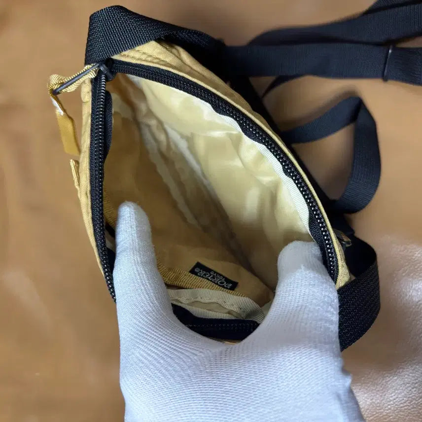 [BUNJANG] Porter Small Crossbody Bag Cream Yellow / PORTER 포터 스몰백 크로스백 샤코슈 가방 크림 옐로우