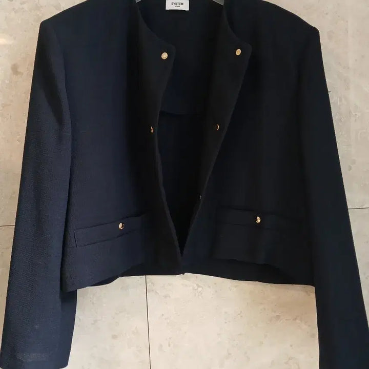 [BUNJANG] System Cropped Navy Jacket / 시스템 크롭자켓(주말초특가)