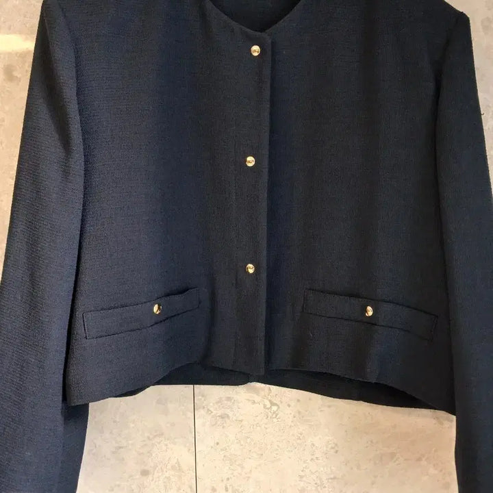 [BUNJANG] System Cropped Navy Jacket / 시스템 크롭자켓(주말초특가)