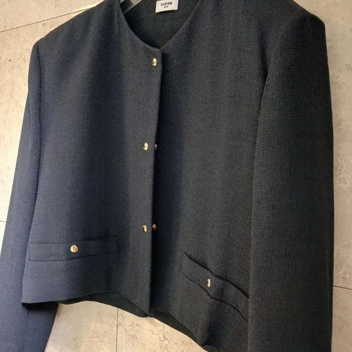 [BUNJANG] System Cropped Navy Jacket / 시스템 크롭자켓(주말초특가)