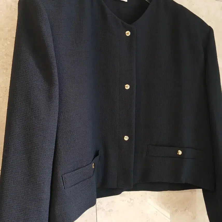[BUNJANG] System Cropped Navy Jacket / 시스템 크롭자켓(주말초특가)