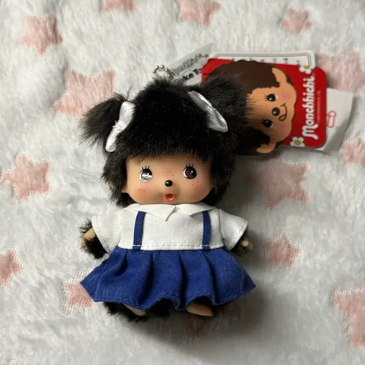 [BUNJANG] Monchhichi Bebichhichi Girl Thai School Mascot Keyring / 몬치치 베비치치 걸 태국한정 타이스쿨 마스코트 키링