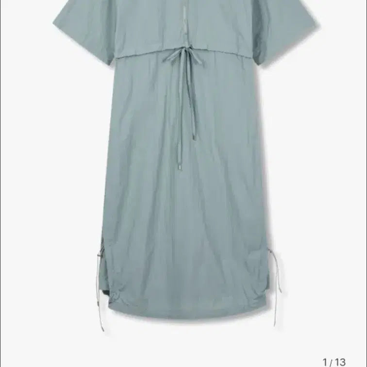 [BUNJANG] VOV Nylon Drawstring Long Dress / VOV 드로스트링 나일론 원피스