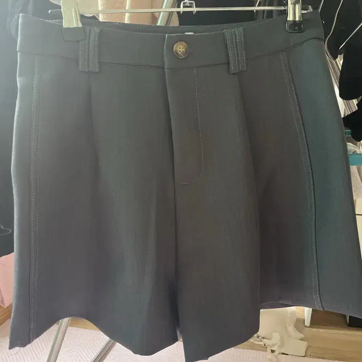 [BUNJANG] Black Shorts Set with Belt / 블랙 숏팬츠 판매 (착샷)