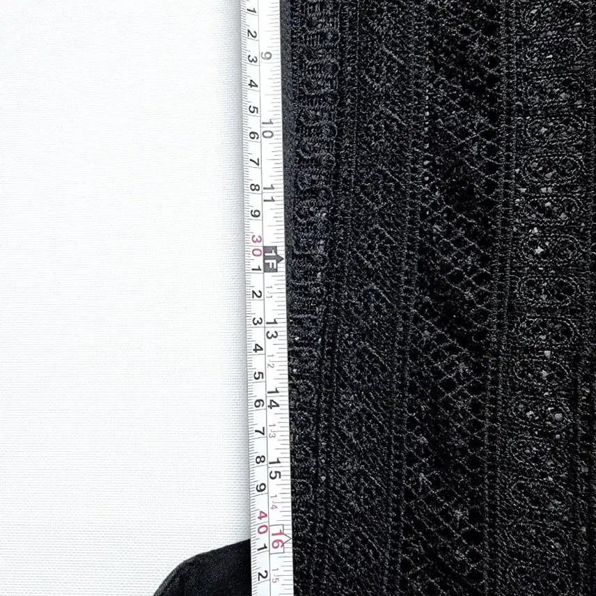 [BUNJANG] Black Lace Wide Jumpsuit (Ramie) / 블랙 레이스 마 와이드 점프수트