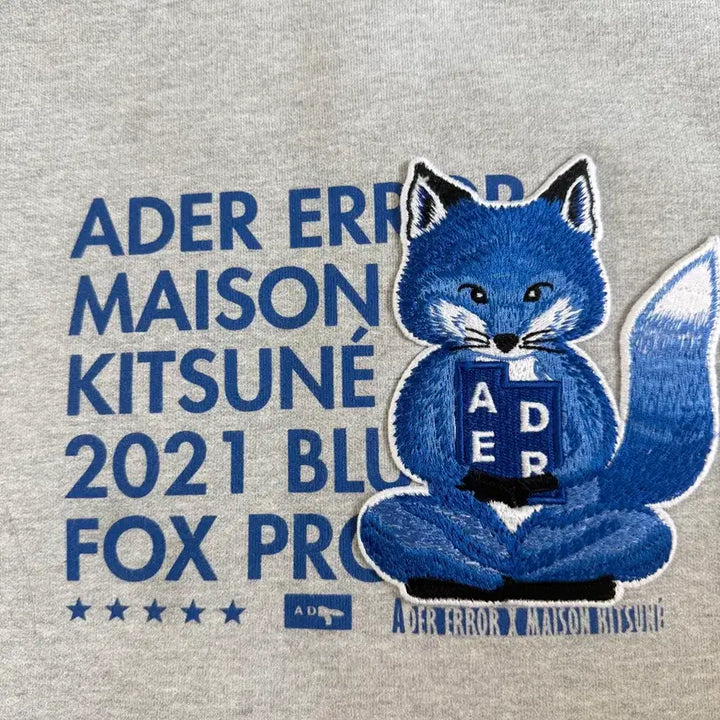 [BUNJANG] Ader Error Maison Kitsune Crewneck Sweatshirt A2 / 아더에러 메종키츠네 맨투맨 크루넥 a2