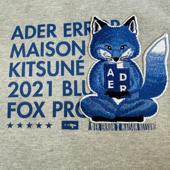 [BUNJANG] Ader Error Maison Kitsune Crewneck Sweatshirt A2 / 아더에러 메종키츠네 맨투맨 크루넥 a2