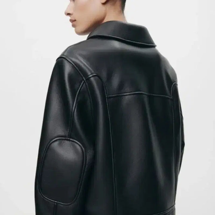 [BUNJANG] ZARA ZW Collection Faux Leather Jacket / L(KR 77) 자라 zw 컬렉션 페이크 레더자켓 가죽자켓 라이더자켓