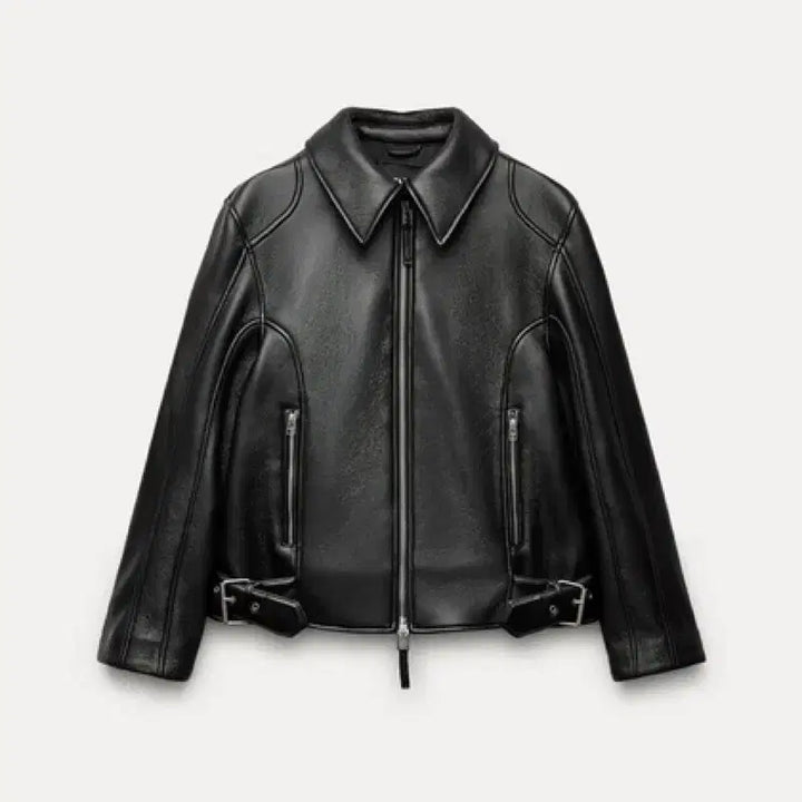 [BUNJANG] ZARA ZW Collection Faux Leather Jacket / L(KR 77) 자라 zw 컬렉션 페이크 레더자켓 가죽자켓 라이더자켓