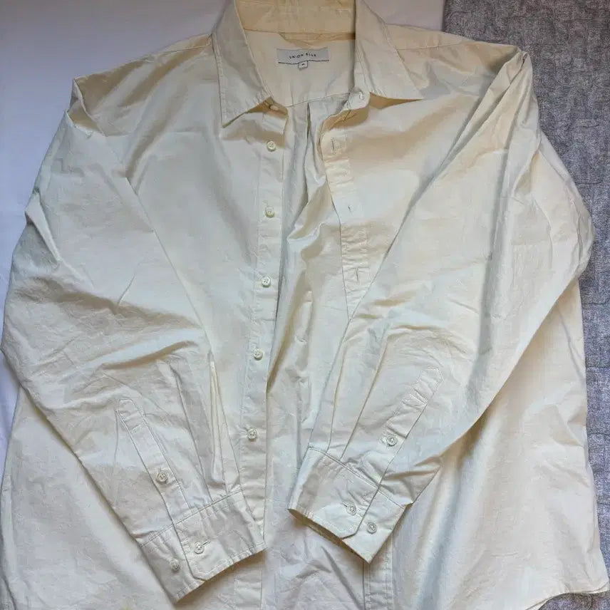 [BUNJANG] Union Blue Laundry Shirt M Ivory / 유니온블루 런드리셔츠 m사이즈