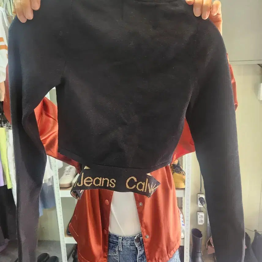 [BUNJANG] Calvin Klein Cropped Knit Sweater / [새상품] 캘빈클라인 크롭니트 XS