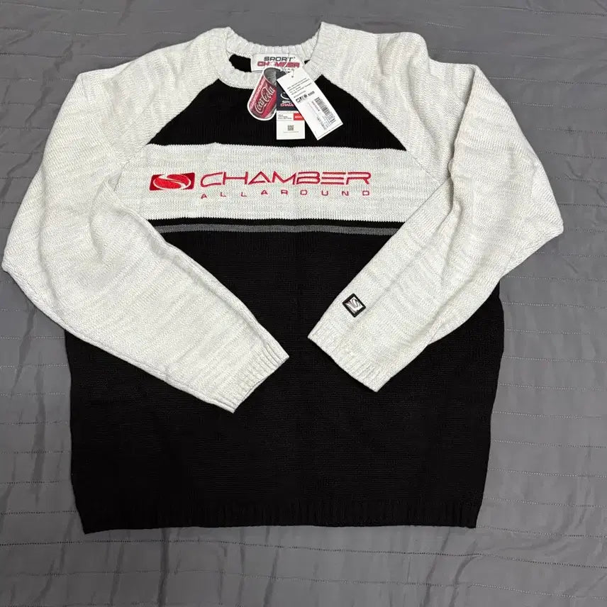 [BUNJANG] Sports Chamber Coca-Cola Collaboration Retro Sweater (Black) / 스포츠챔버 [코카콜라] 스웨터(블랙)