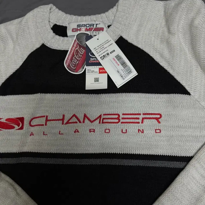 [BUNJANG] Sports Chamber Coca-Cola Collaboration Retro Sweater (Black) / 스포츠챔버 [코카콜라] 스웨터(블랙)
