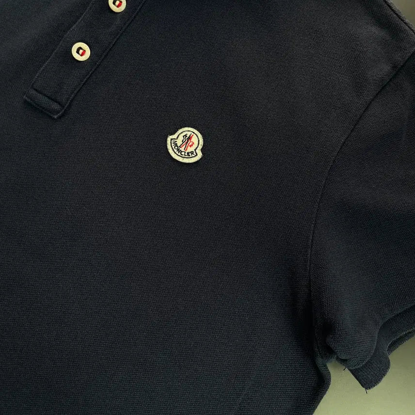 [BUNJANG] Moncler Embroidered Patch Cotton Polo Shirt / [XL] 몽클레어 자수 패치 코튼 폴로 셔츠