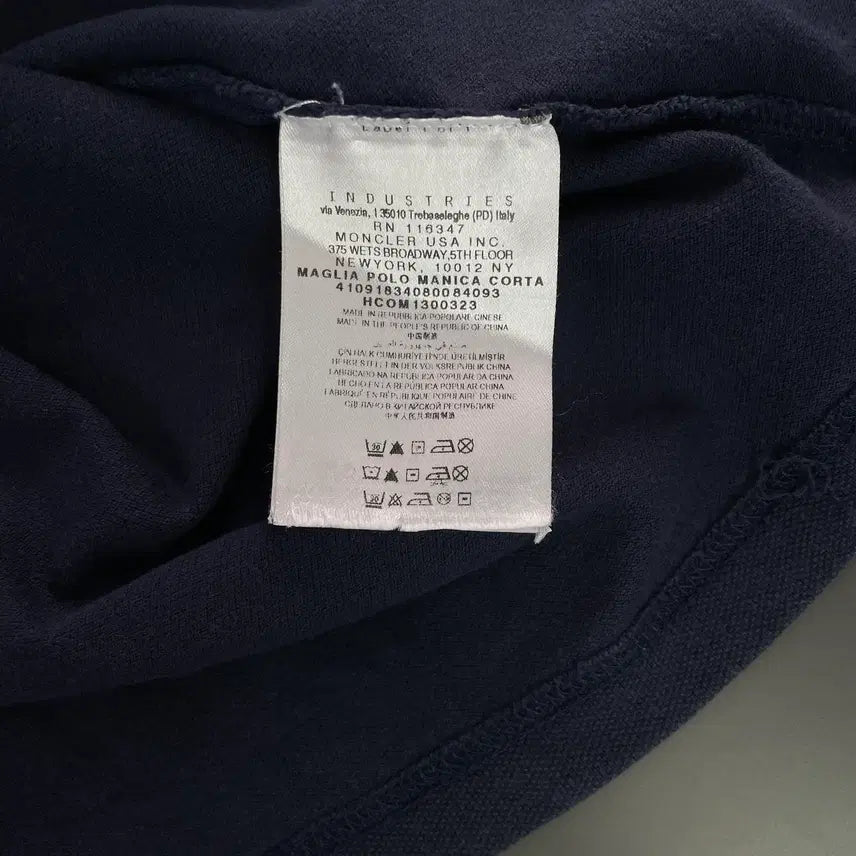 [BUNJANG] Moncler Embroidered Patch Cotton Polo Shirt / [XL] 몽클레어 자수 패치 코튼 폴로 셔츠