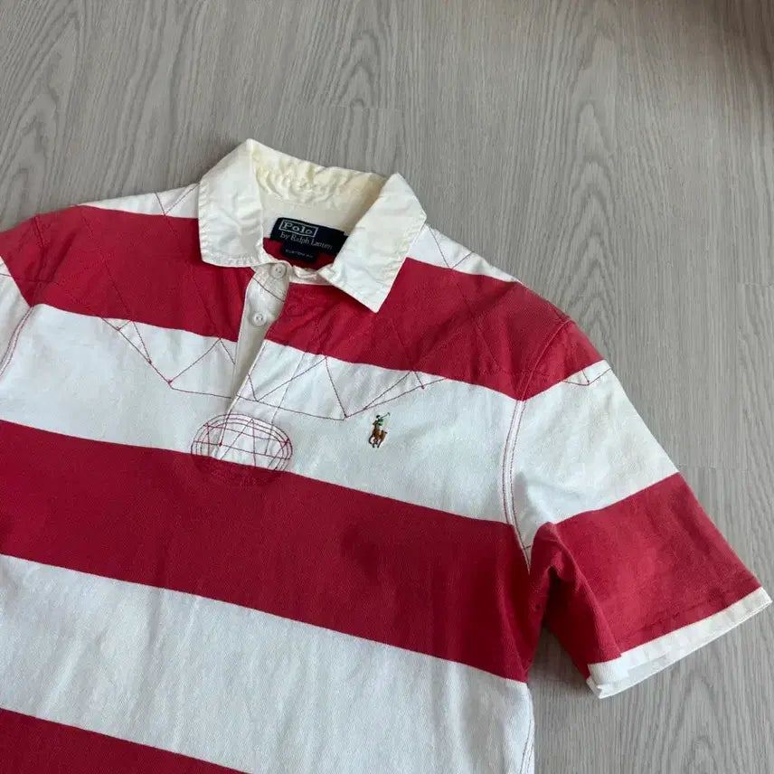 [BUNJANG] Polo Ralph Lauren Striped Rugby T-Shirt / 폴로 랄프로렌 스트라이프 럭비 티셔츠 반팔
