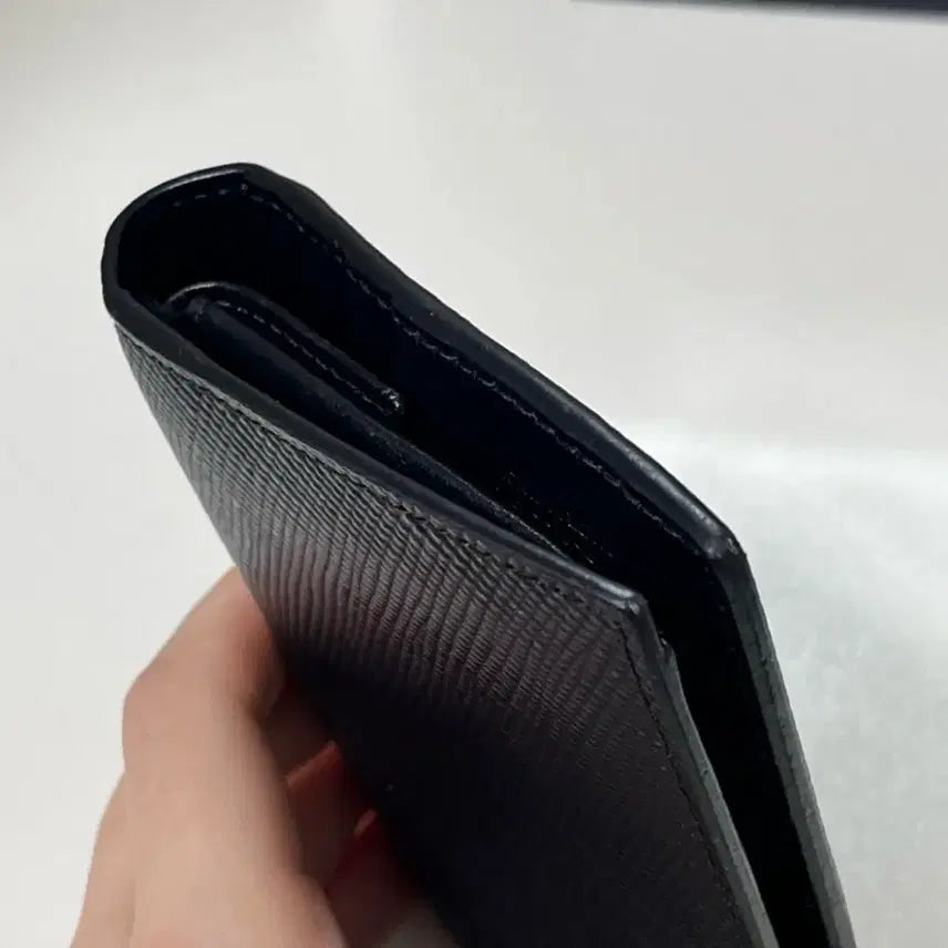 [BUNJANG] Prada Saffiano Metal Logo Bi-fold Wallet Black / 프라다 사피아노 메탈 로고 반지갑 블랙